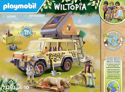 Playmobil  71293 Veículo todo-o-terreno de resgate Wiltopia, conjunto de animais aventureiros, brinquedo educativo feito de material sustentável, encenação divertida e imaginativa, conjuntos de jogos adequados para crianças a partir de 4 anos