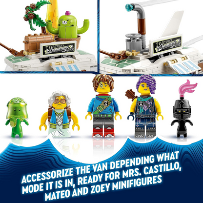 LEGO 71456 DREAMZzz Mrs. Castillo's Turtle Van Set, construa um veículo de brinquedo do programa de TV de 2 maneiras, com personagens Mateo, Zoey e Z-Blob, brinquedos para crianças, meninos e meninas com mais de 7 anos