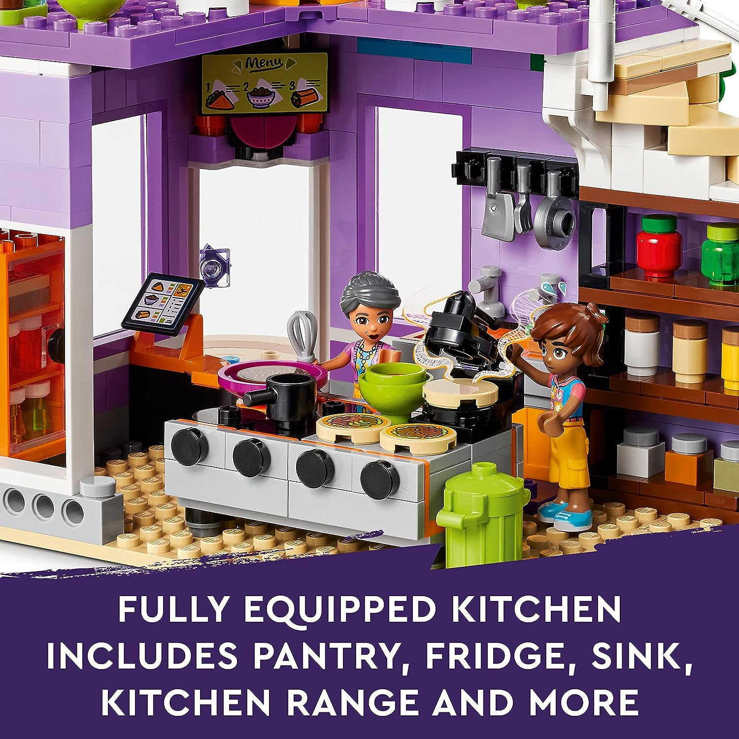 LEGO - Jogo de construção Cozinha Comunitária de Heartlake City com Mini  Bonecas e Gatinho 41747, LEGO FRIENDS