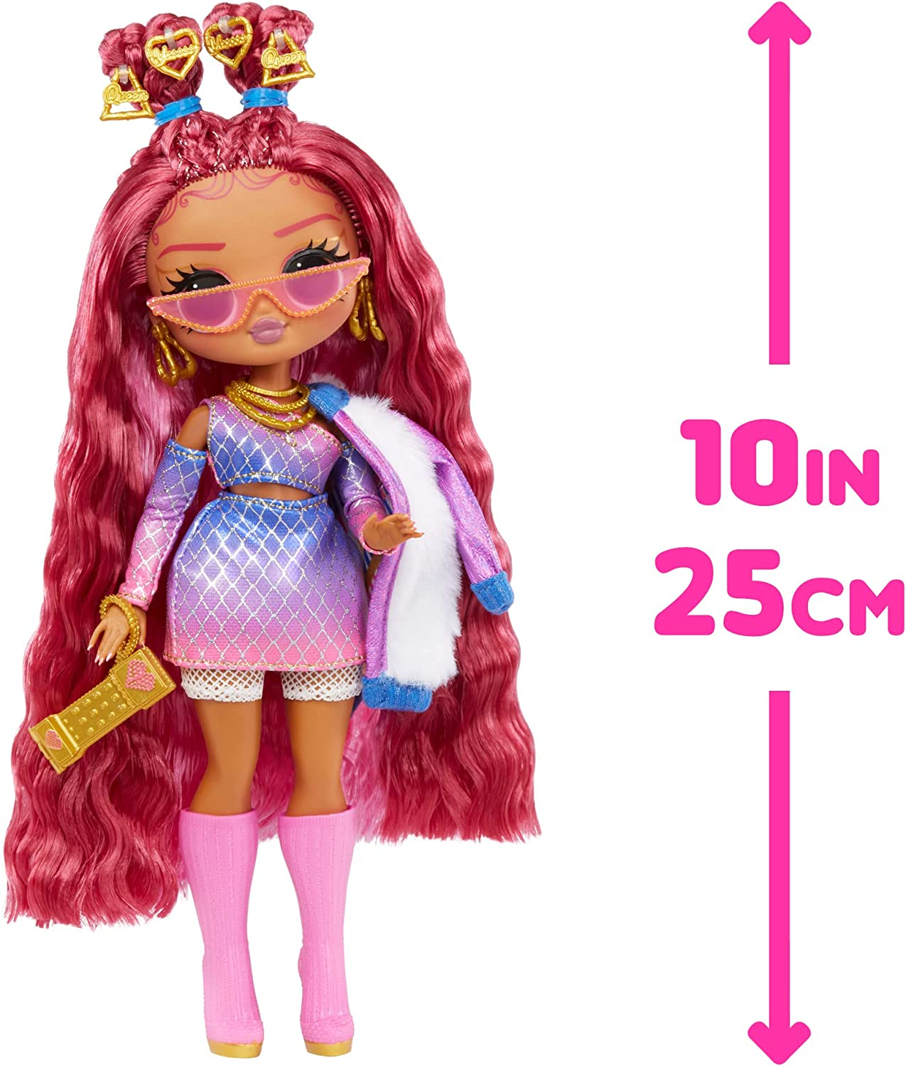 Jajaja ¡Sorpresa! Muñeca de moda OMG - CORAZÓN DORADO Gran regalo para niños a partir de 4 años