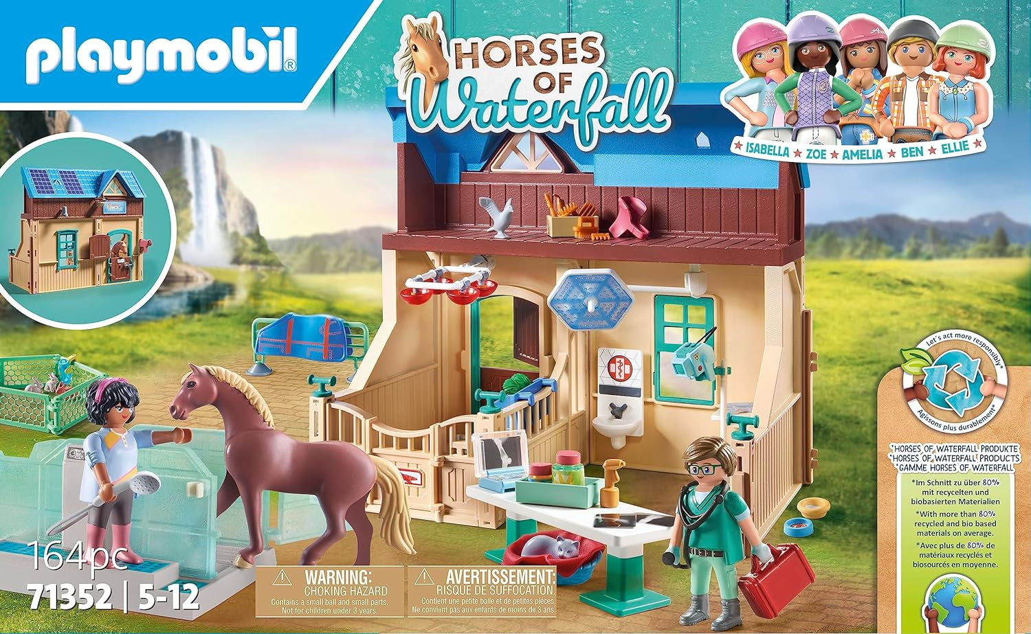 Playmobil 71357 Cavalos da Cachoeira - Farrier Ben e Aquiles, cuidados