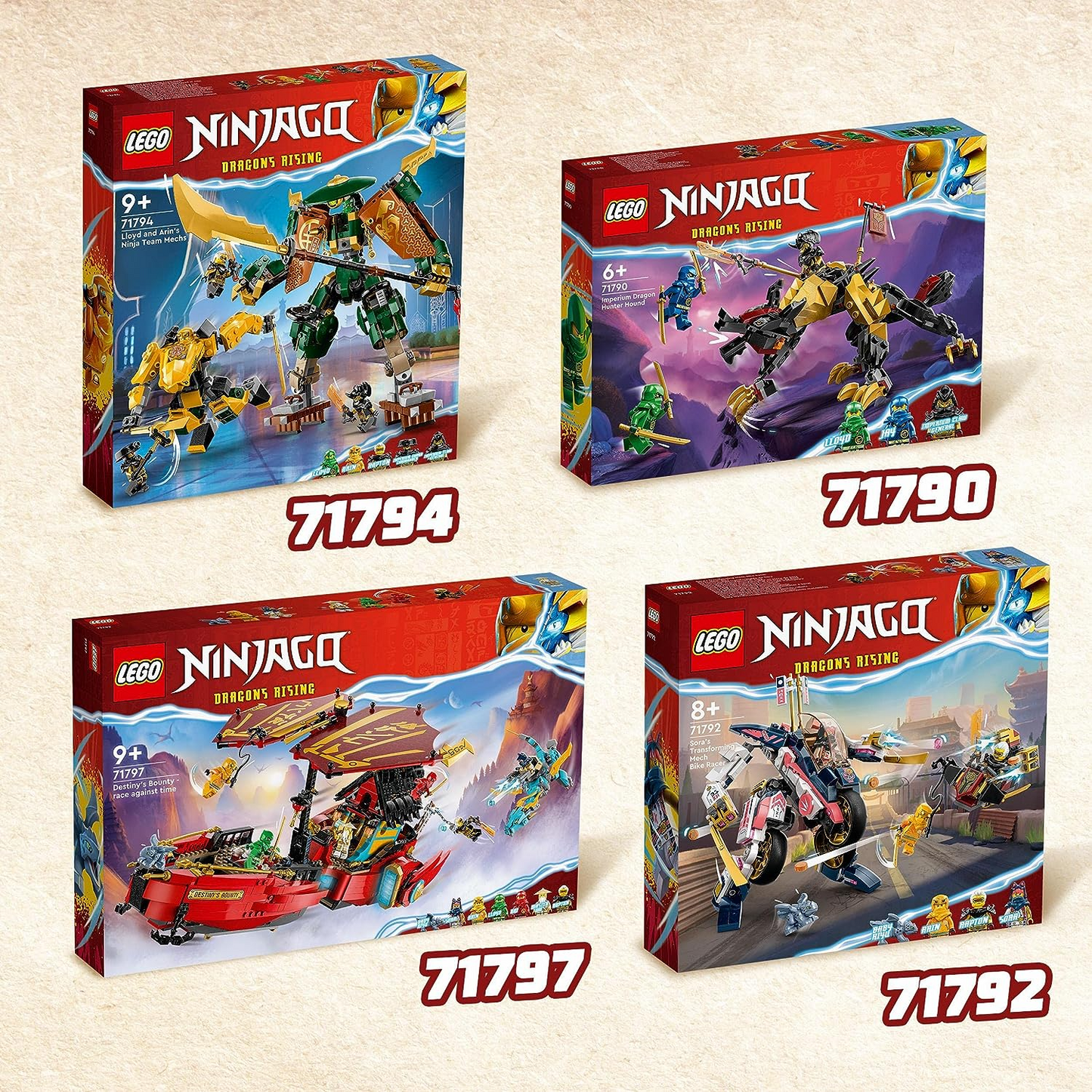 LEGO  71790 Conjunto NINJAGO Imperium Dragon Hunter Hound, brinquedo de construção de figura de monstro para crianças com mais de 6 anos, meninos, meninas, criatura mítica posável, presente ninja com 3 minifiguras