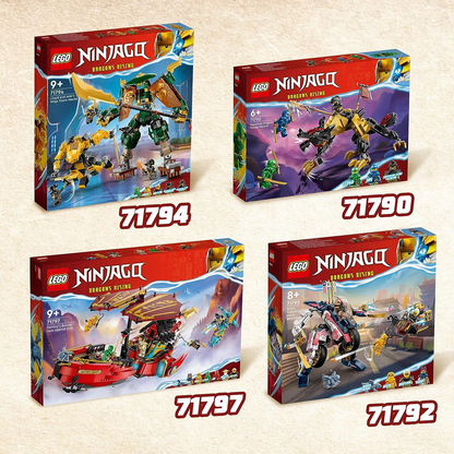 LEGO  71790 Conjunto NINJAGO Imperium Dragon Hunter Hound, brinquedo de construção de figura de monstro para crianças com mais de 6 anos, meninos, meninas, criatura mítica posável, presente ninja com 3 minifiguras