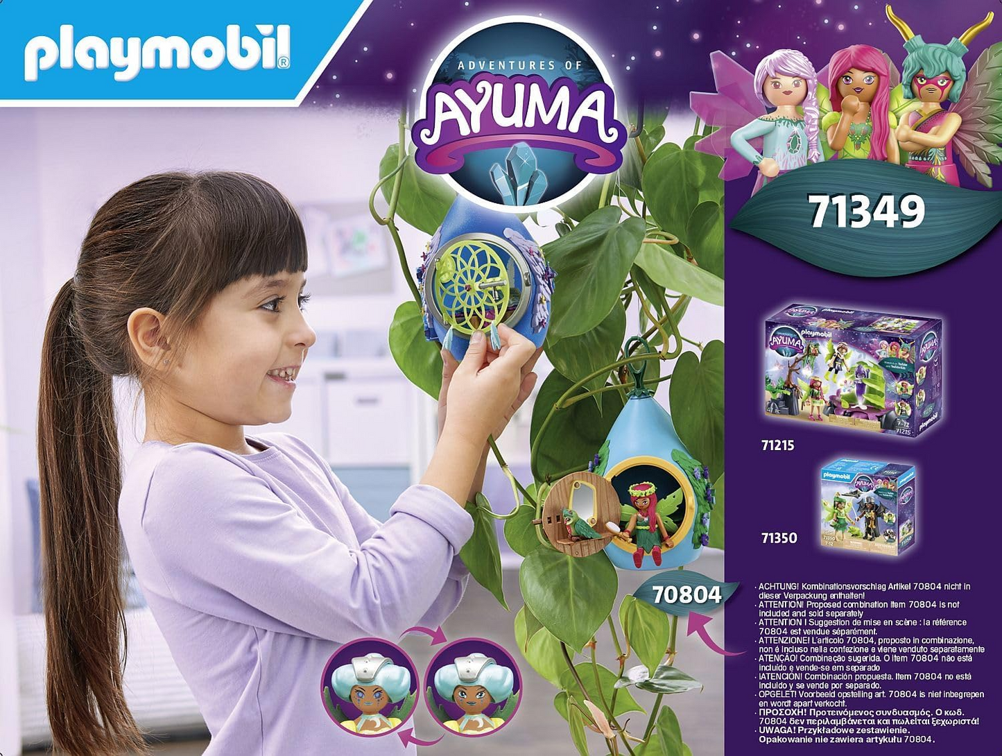 Playmobil  71349 Adventures of Ayuma - Moon Fairy House, floresta mística, fadas da lua e da alma, dramatização divertida e imaginativa, conjuntos de jogos adequados para crianças a partir de 7 anos