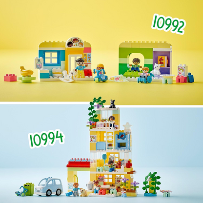 LEGO 10992 DUPLO Town Life no berçário, brinquedo educativo para crianças de 2 anos ou mais, conjunto de aprendizagem com tijolos de construção e 4 figuras incl. Professor de pré-escola