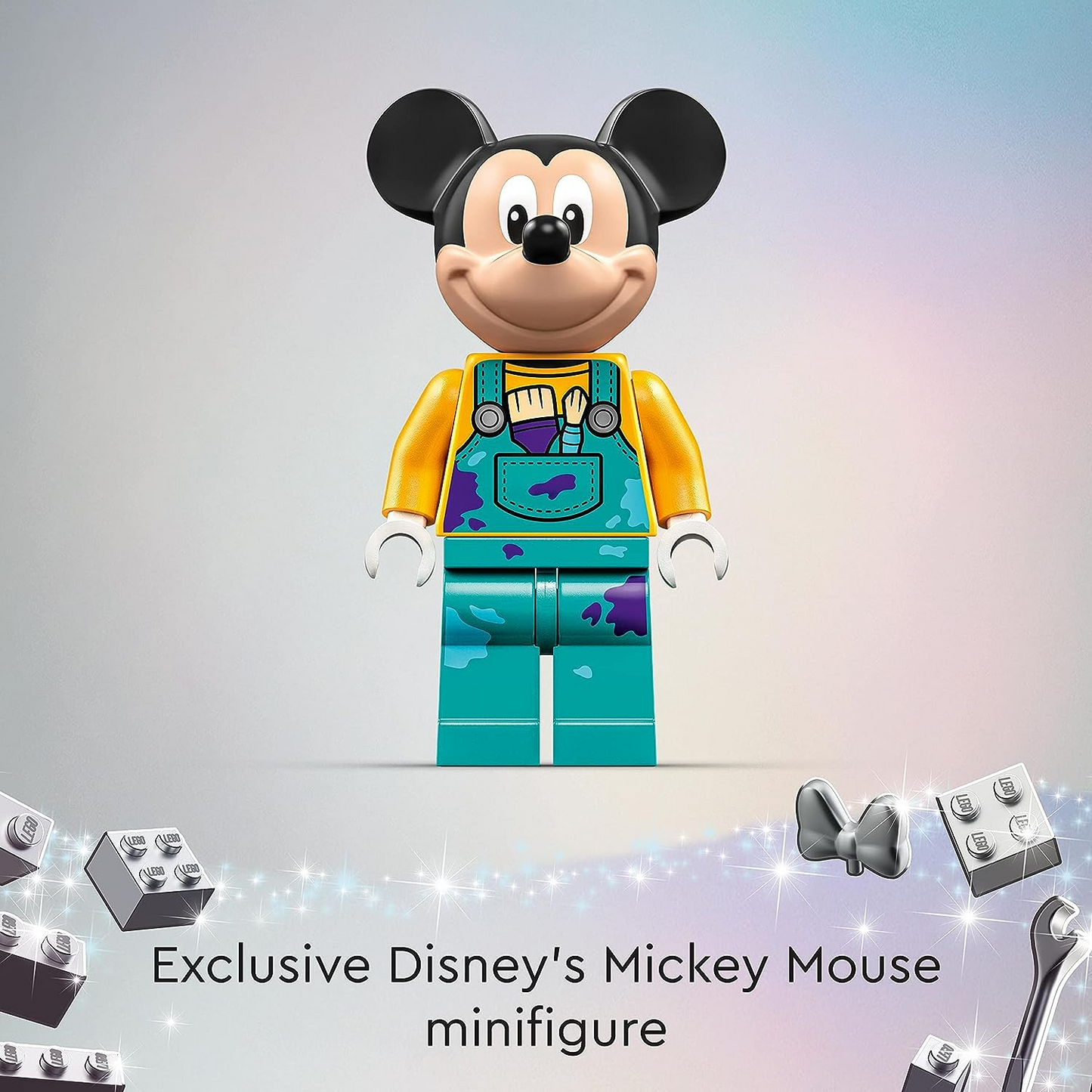 LEGO 43221 Disney 100 anos de ícones de animação da Disney, conjunto de arte de parede de personagens, 72 designs de mosaico divertidos para criar, inclui minifigura exclusiva do artista do Mickey Mouse, brinquedo para crianças