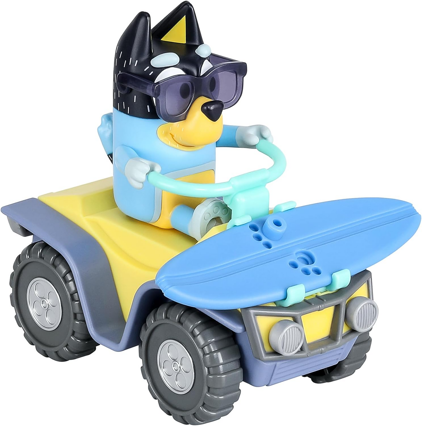 Bluey 17549 Veículo e Figura Beach Quad com Bandit, Multicolor