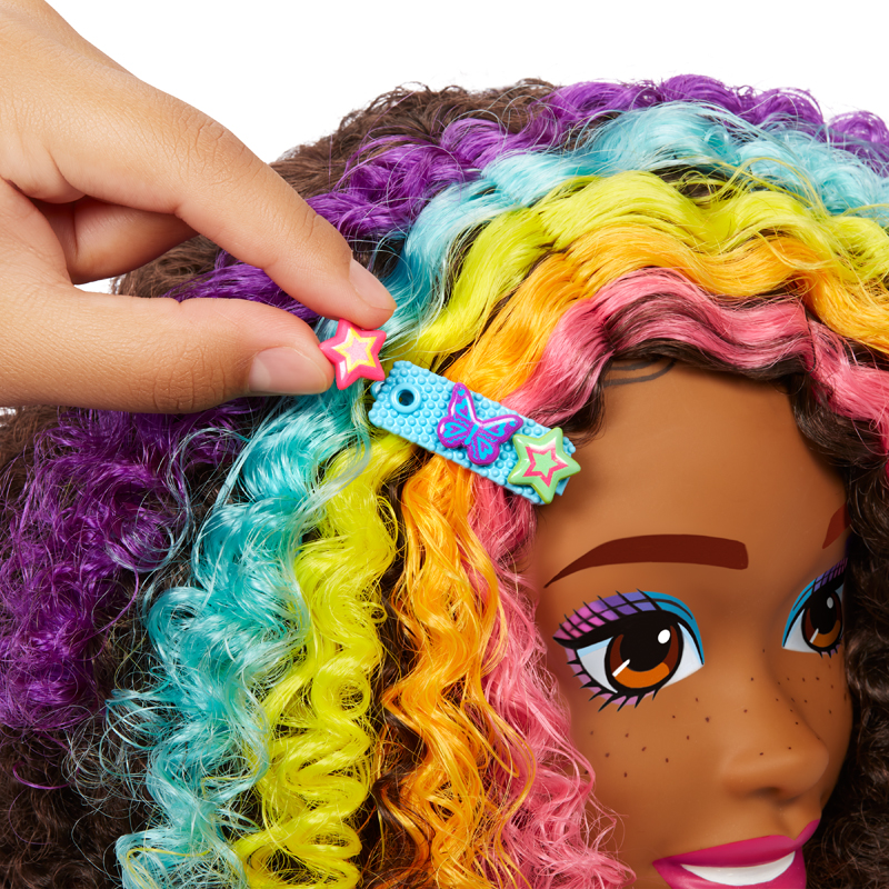 Barbie Totally Hair Deluxe Cabezal de Peinado Negro