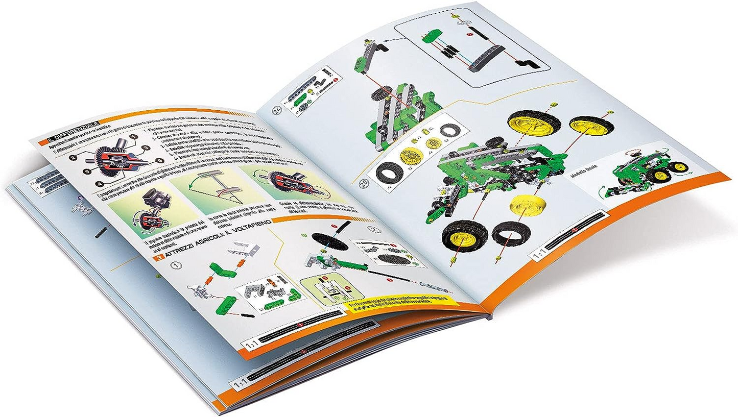 Clementoni 61375 Science Museum Juego de construcción de equipos mecánicos y agrícolas, kit de ciencia para niños a partir de 8 años, juguetes STEM, versión en inglés fabricado en Italia, multicolor