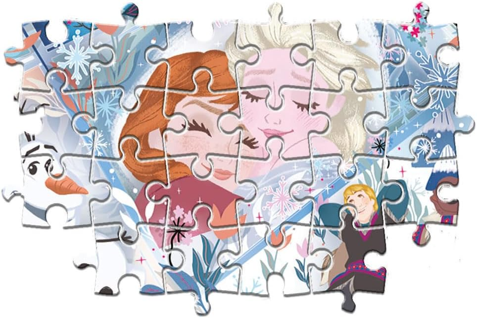 Clementoni 24224 Frozen Disney Maxi Puzzle 24pcs 2 Supercolor 2-24 Peças-Quebra-cabeça para crianças de 3 anos, Multicolor, Médio