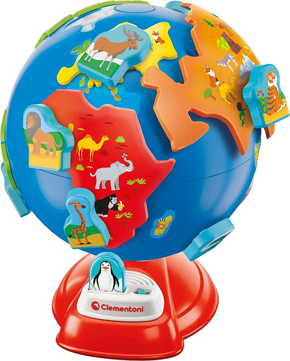 Clementoni 61366 First Interactive Digital Children Age 3, brinquedos educativos, globos do mundo, versão em inglês feito na Itália, multicolorido