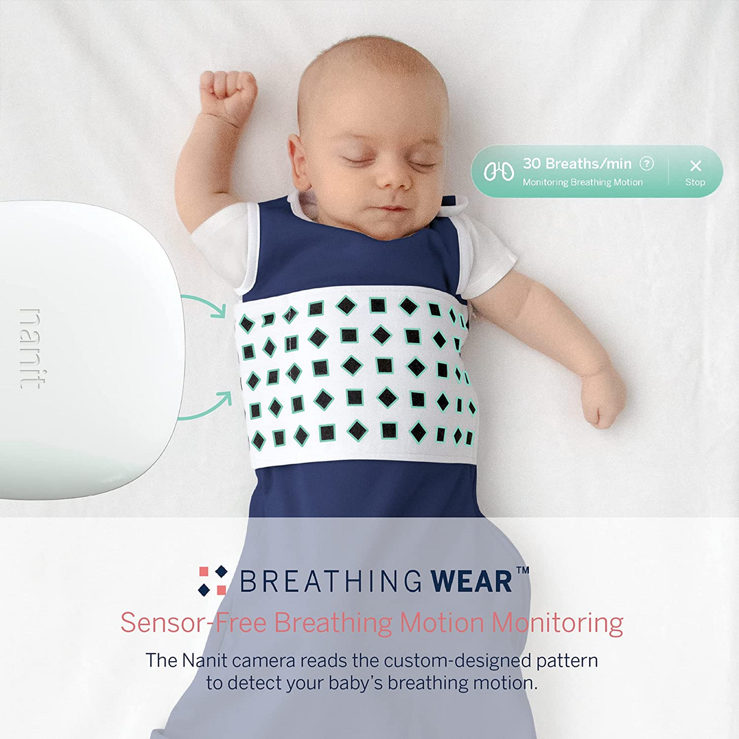 Saco de dormir Nanit Breathing - Pequeño, Caqui