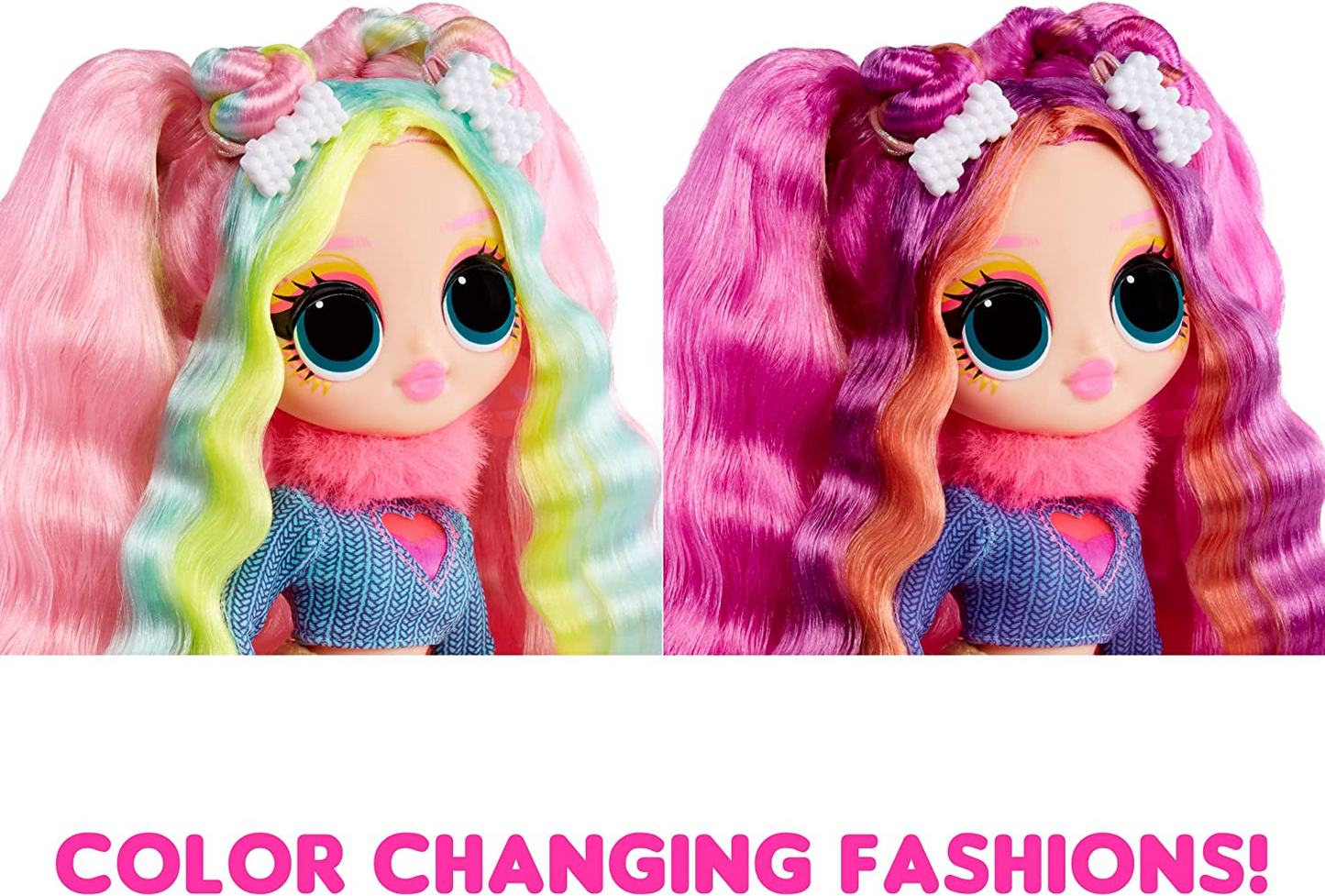 Jajaja ¡Sorpresa! Muñeca de moda OMG Sunshine Makeover - BUBBLEGUM DJ - Incluye cambio de color solar UV, muchas sorpresas y accesorios fabulosos - Gran regalo para niños de 4 años en adelante