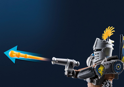 Playmobil  71300 Novelmore - Robô de Combate, Cavaleiro Gizmo Crafton e seu forte robô de combate, torneio, castelo medieval, brinquedo de cavaleiros, dramatização divertida e imaginativa, conjunto de jogos adequado para crianças de 4 anos ou mais