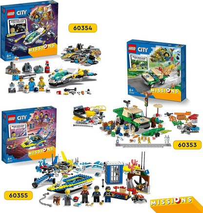 LEGO 60354 City Mars Spacecraft Exploration Missions Set, com Toy Spaceship e Planet Rover, jogo interativo de construção de aventura digital com tijolos por 6 anos +