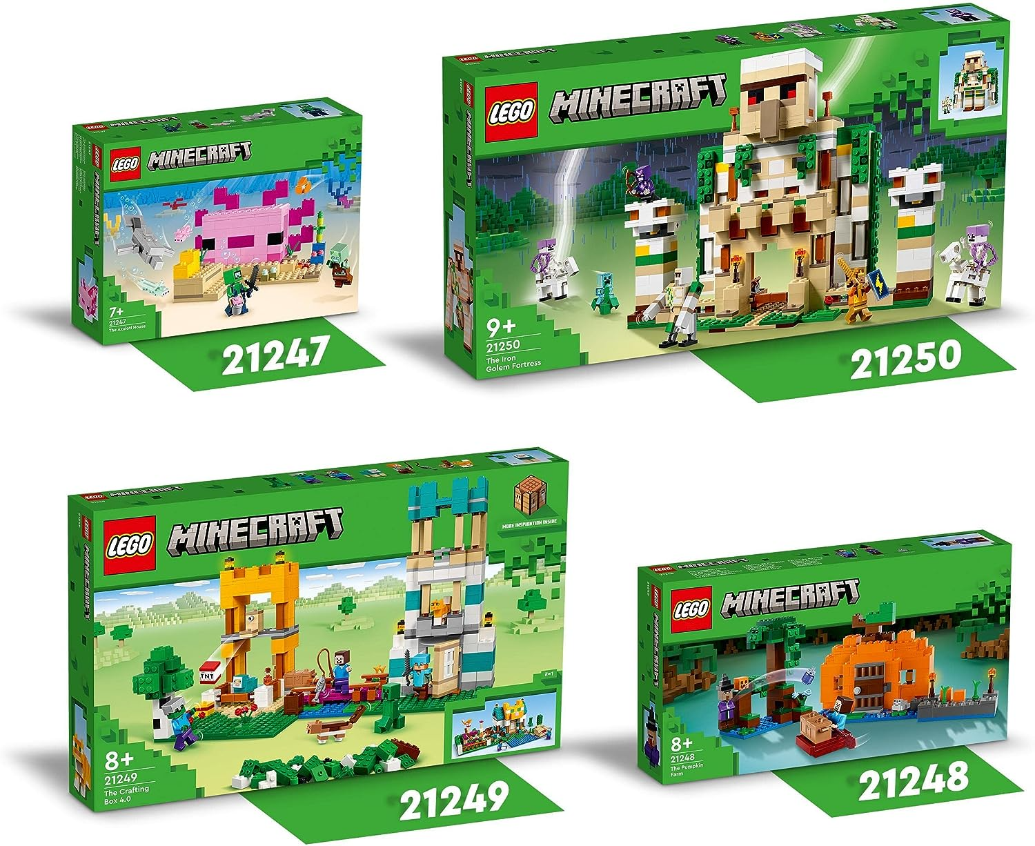 LEGO Minecraft The Crafting Box 4.0 21249 Building Toy Set, Custom-Build  Playset Featuring Classic Bricks, Figures and Game Accessories, Model  Guides Spark Creativity for 8 Year Old Kids 