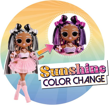 L.O.L. Surprise!  Boneca da moda OMG Sunshine Makeover - SWITCHES - Inclui mudança de cor UV ao sol, várias surpresas e acessórios fabulosos - Ótimo presente para crianças de 4 anos ou mais