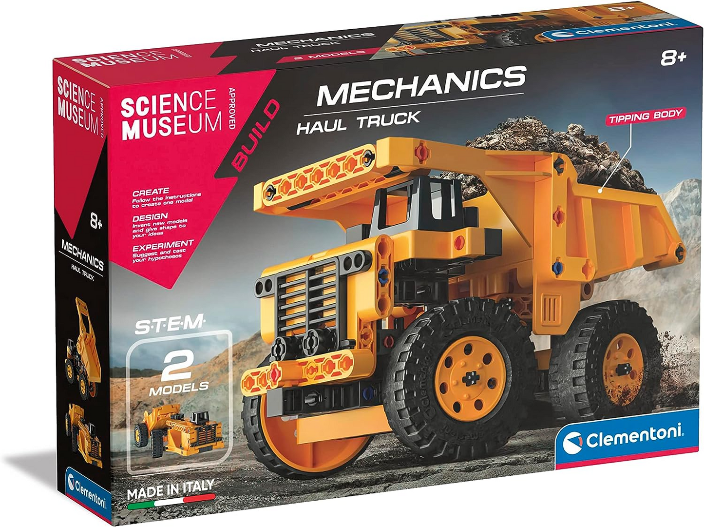 Clementoni 61382 Science Museum Mechanics-Juego de construcción de buggy y cuádruple, kit de ciencia para niños de 8 años, juguetes STEM, versión en inglés, fabricado en Italia, multicolor