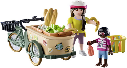 Playmobil 71306 Country Cargo Bike, transporte prático e ecológico e aventuras emocionantes, dramatização divertida e imaginativa, conjuntos de jogos adequados para crianças a partir de 4 anos