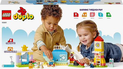 LEGO  10991 DUPLO Dream Playground Set, brinquedo de construção para crianças de mais de 2 anos com construções de baleias e foguetes, ajuda crianças pequenas a aprender letras, números e cores com tijolos