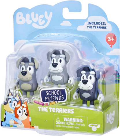 Bluey e Winton School Friends 2 pacotes oficiais de figuras de ação de personagens colecionáveis de 2,5-3 polegadas com acessório de máquina de escrever