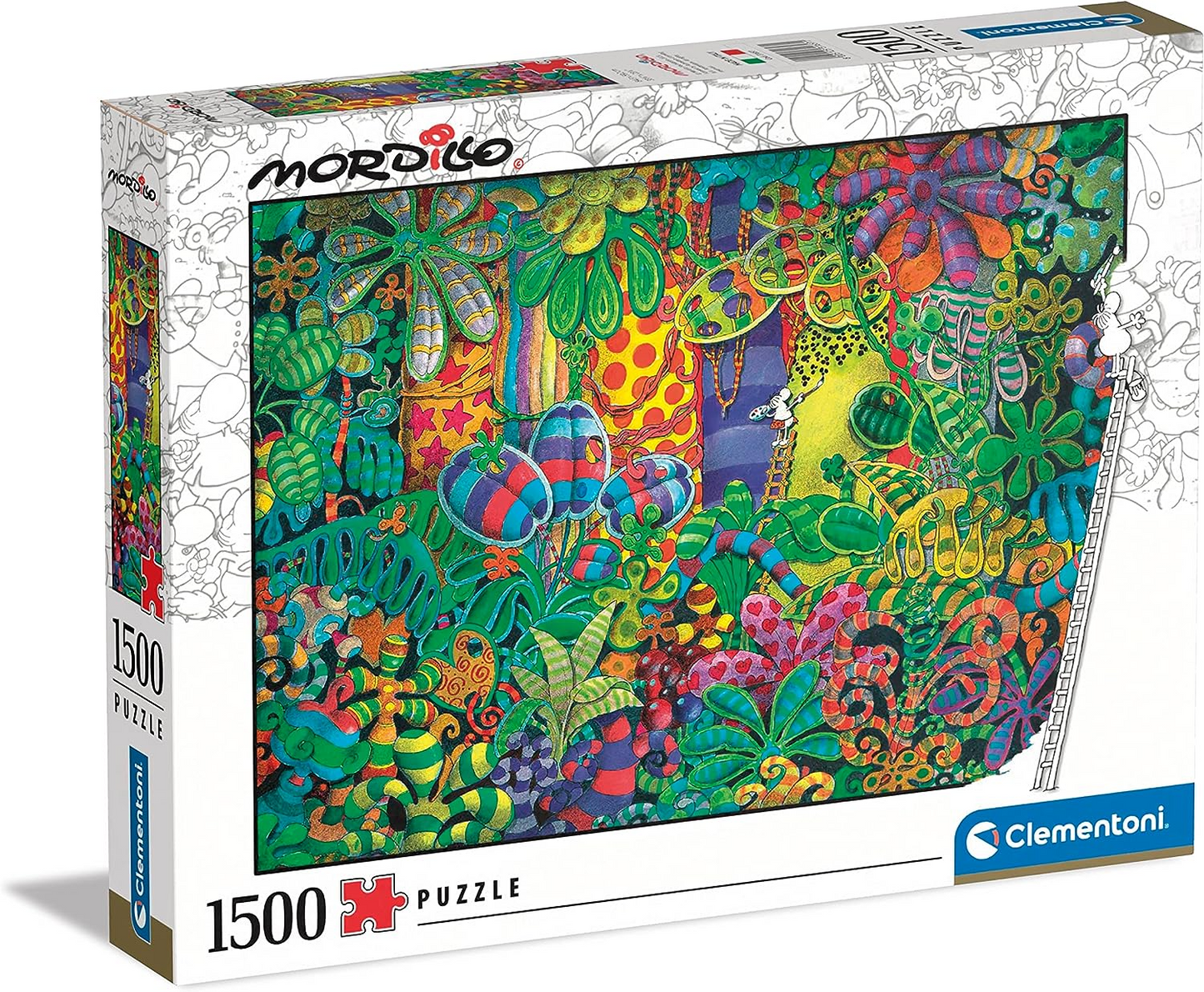 Clementoni 31657 Mordillo 1500 peças, quebra-cabeça para adultos, fabricado na Itália, multicolorido