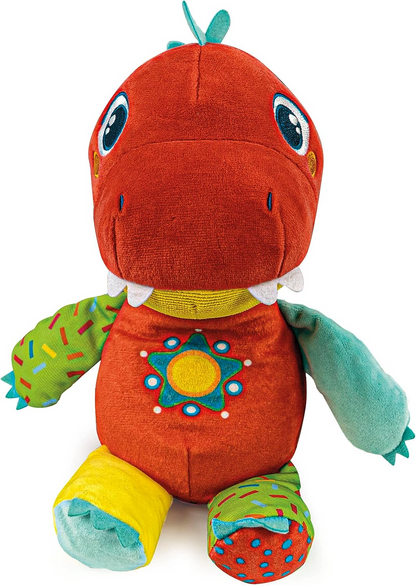 Clementoni 61384 My Little Dinosaur-Play Pelúcia, Criança Interativa, Luz e Sons, Aprender Infantil, Brinquedos de Atividade para 6 Meses, Multicoloridos