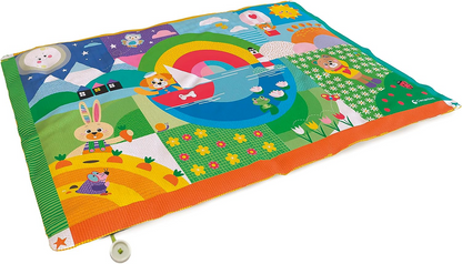 Clementoni 17802 Friends Play Mat, Playmate, Baby Tummy Time, Toddler 0 Meses, Early Years, Infant, New Born Soft Toys Gift, 100% Lavável, Multi-Color