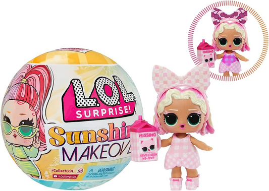 L.O.L. Surprise! Sunshine Makeover Tots com 8 surpresas - mudança de cor UV ao sol e acessórios - 1 boneca de edição limitada - 12 para colecionar - para meninas de 4 anos ou mais