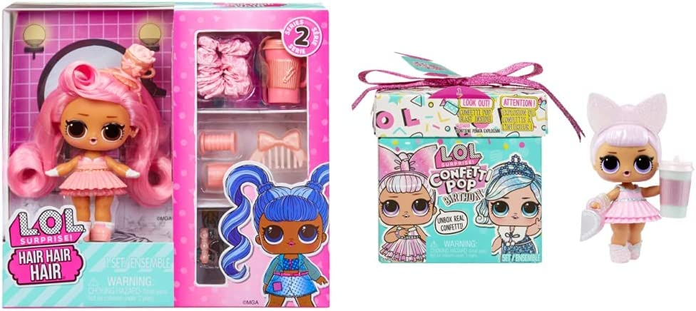 L.O.L. Surprise!  Hair Hair Hair Dolls Series 2 - Adequado para crianças e colecionadores com mais de 4 anos