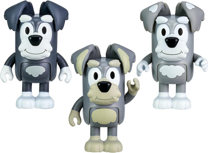 Bluey e Winton School Friends 2 pacotes oficiais de figuras de ação de personagens colecionáveis de 2,5-3 polegadas com acessório de máquina de escrever