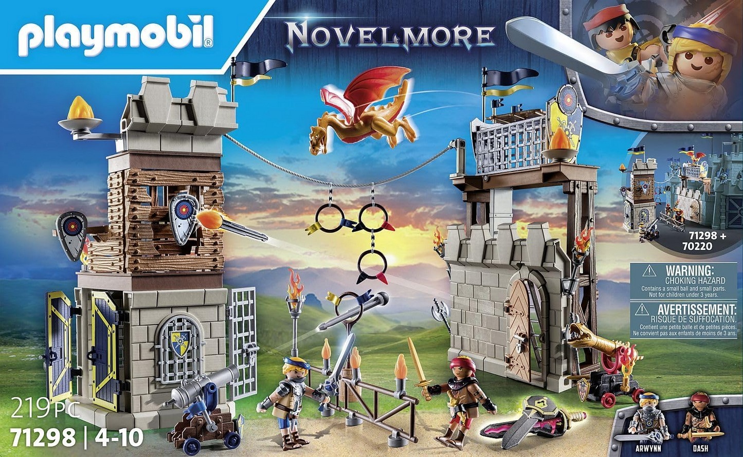 Playmobil 71298 Novelmore - Novelmore vs. Burnham Raiders - Arena de torneio, batalha entre dois reinos, castelo medieval, brinquedo de cavaleiro, dramatização divertida e imaginativa, conjunto de jogos adequado para crianças de 4 anos ou mais