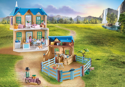 Playmobil 71351 Horses of Waterfall - Waterfall Ranch, paraíso mágico de cachoeira para amantes de cavalos, encenação divertida e imaginativa, conjuntos de jogos sustentáveis adequados para crianças de 5 anos ou mais