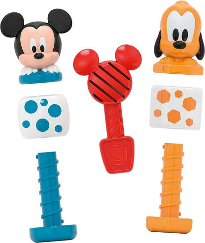 Clementoni 17814 Construa e jogue Disney Mickey Development & Activity, Empilhamento educacional, Infantil, Aprendizagem sensorial, Criança de 18 meses, Brinquedos para primeiros anos, Fabricado na Itália, Multilíngue