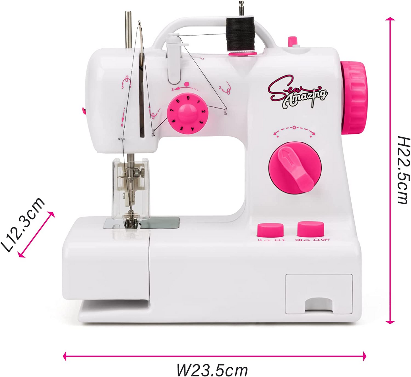 Sew Amazing  Estúdio | Brinquedo STEAM para máquina de costura, conjunto educacional completo para meninas e crianças iniciantes