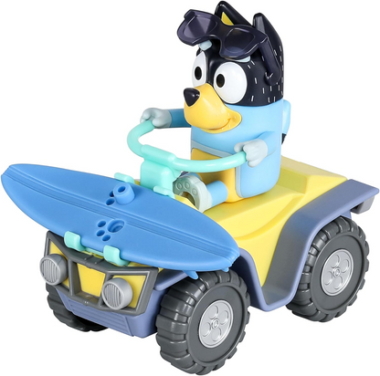 Bluey 17549 Veículo e Figura Beach Quad com Bandit, Multicolor