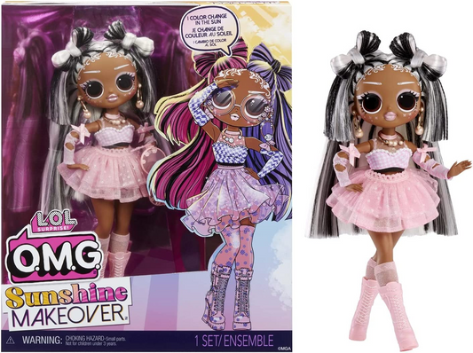 Jajaja ¡Sorpresa! Muñeca de moda OMG Sunshine Makeover - INTERRUPTORES - Incluye cambio de color solar UV, muchas sorpresas y accesorios fabulosos - Gran regalo para niños de 4 años en adelante