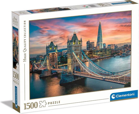 Clementoni 31694 Coleção London Twilight 1500 peças, quebra-cabeça para adultos feito na Itália, multicolorido