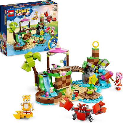 LEGO  76992 Sonic the Hedgehog Amy's Animal Rescue Island Playset, brinquedo montável com 6 personagens, incluindo figuras de Amy e Tails, presentes para crianças, meninos e meninas com mais de 7 anos