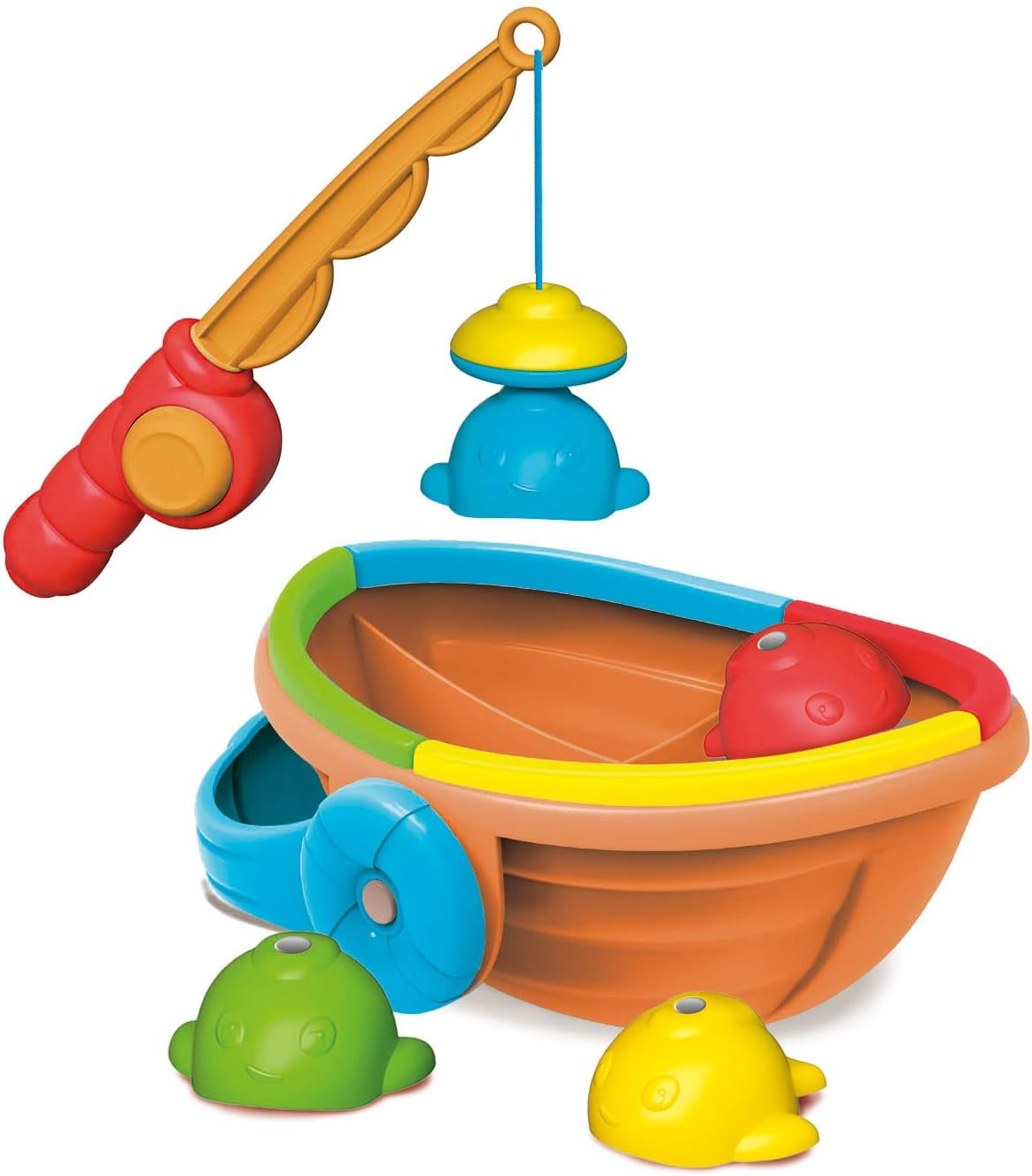 Clementoni  17688 Fishing-Early, Infant, Activity 1 Year Olds, Floating Bath Toy for Kids, Made in Italy, Multi-Colored, Medio