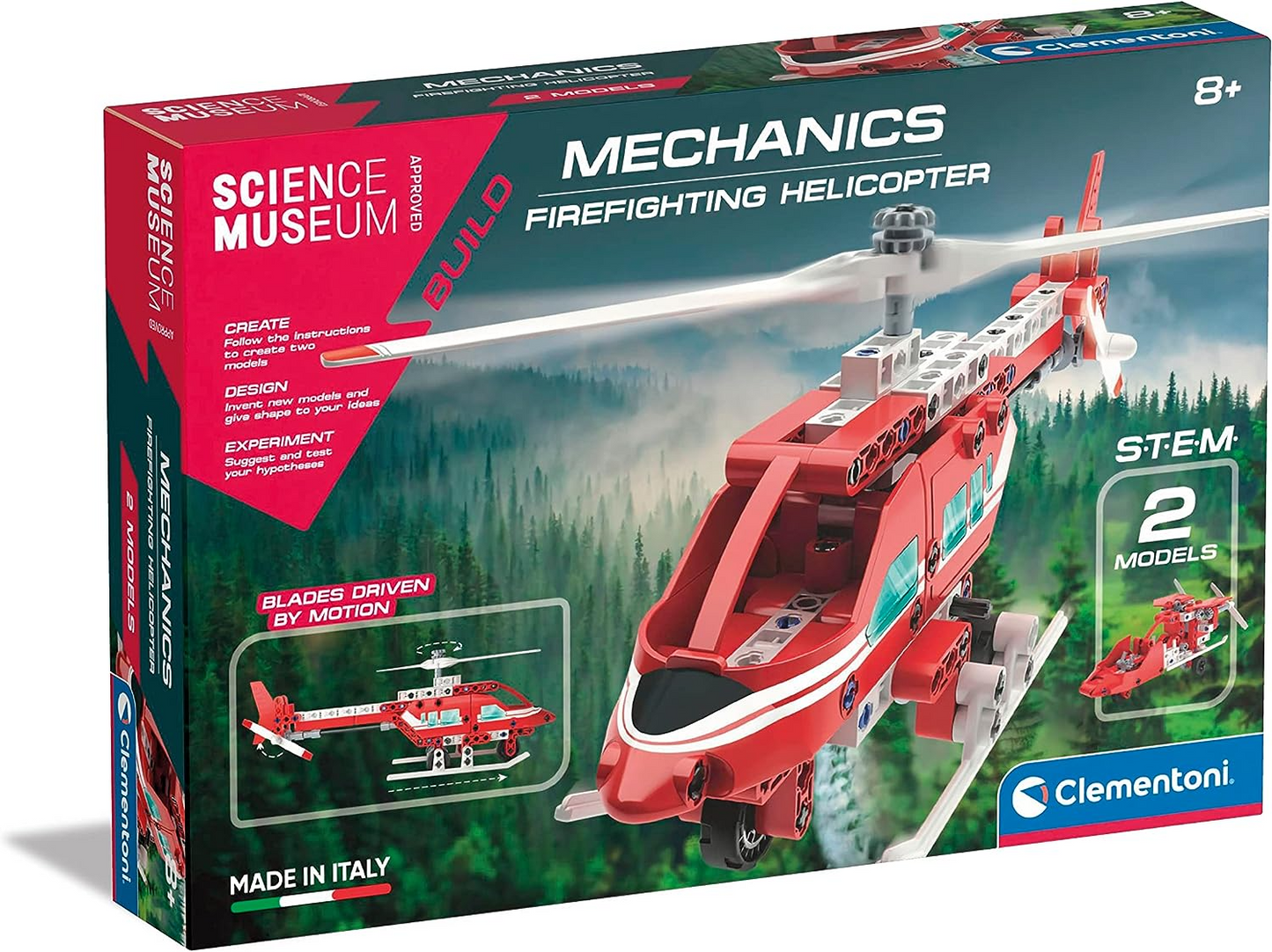 Clementoni 61382 Science Museum Mechanics-Juego de construcción de buggy y cuádruple, kit de ciencia para niños de 8 años, juguetes STEM, versión en inglés, fabricado en Italia, multicolor