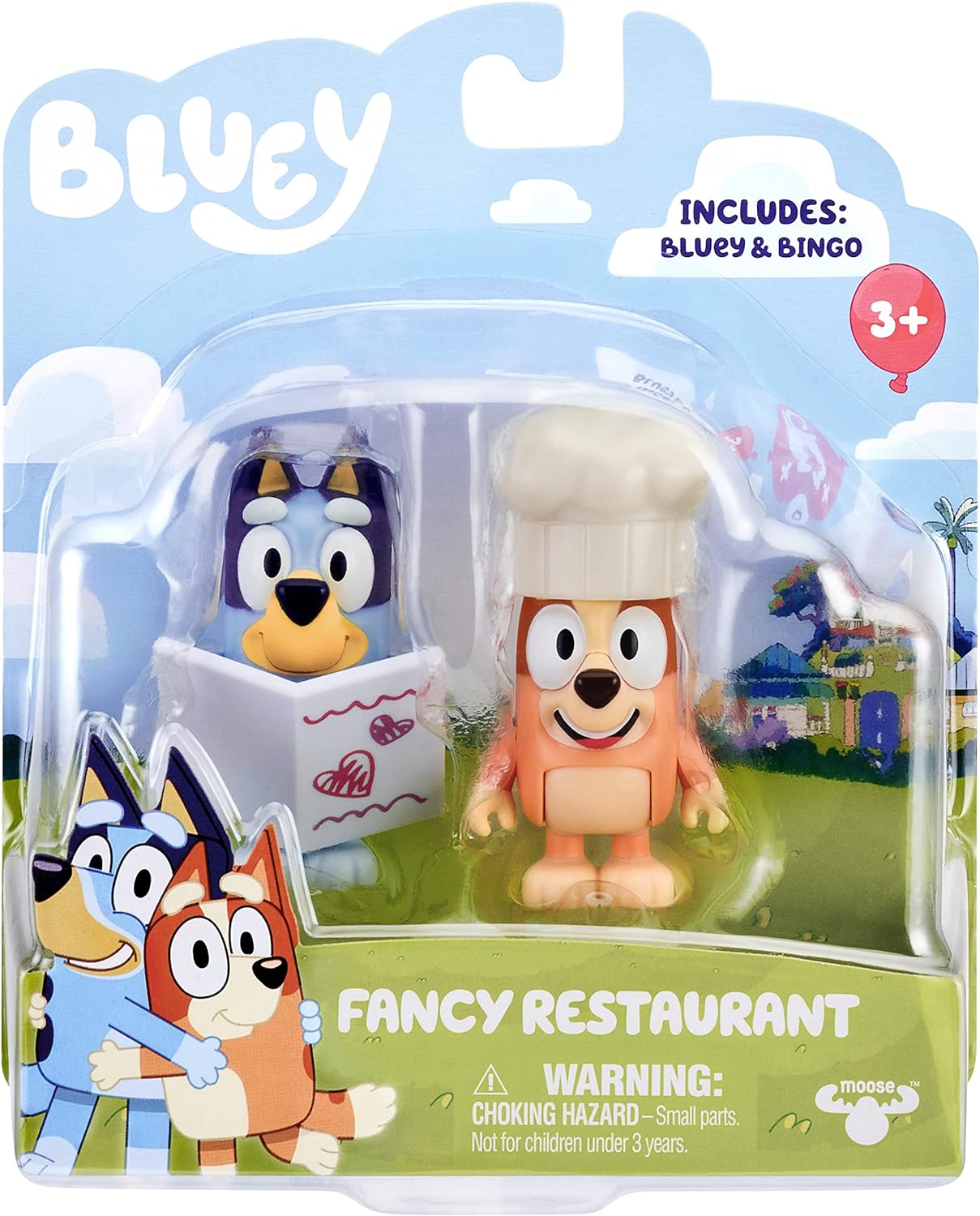 Bluey  Conjunto oficial de personagens colecionáveis do Queens com 2 figuras apresentando Bluey e Bingo com capa Queen Rainbow e acessórios de coroa