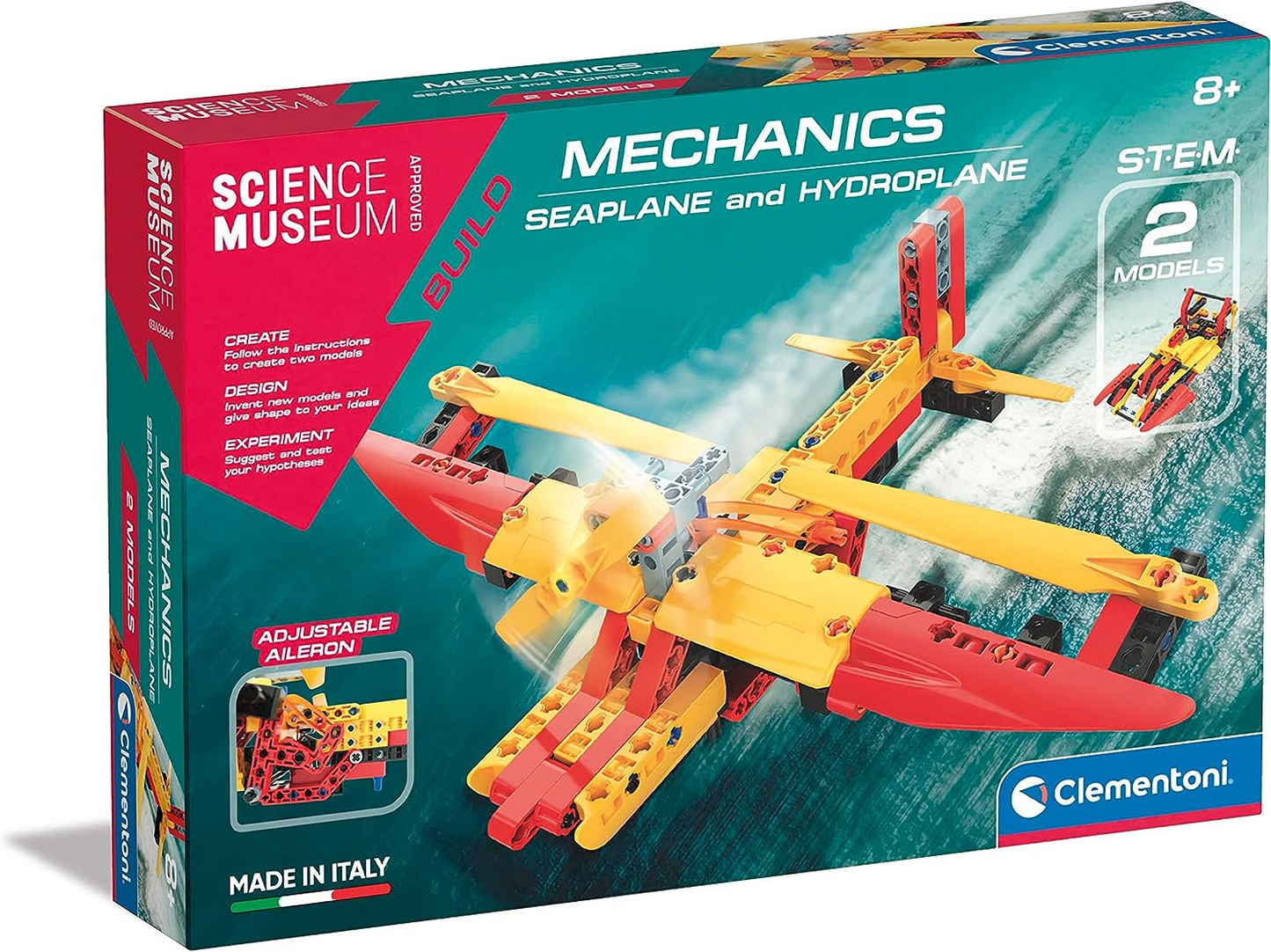 Clementoni 61382 Science Museum Mechanics-Juego de construcción de buggy y cuádruple, kit de ciencia para niños de 8 años, juguetes STEM, versión en inglés, fabricado en Italia, multicolor