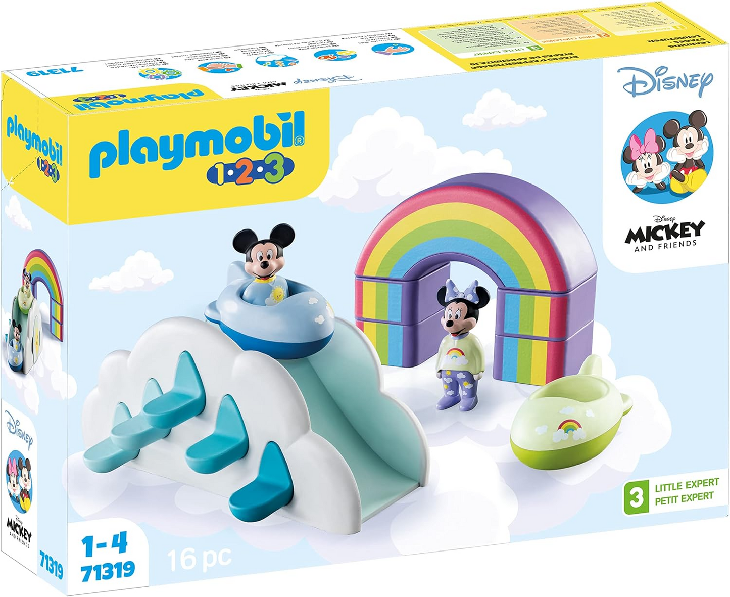 Playmobil 71319 1.2.3 y Disney Mickey s Minnie s Cloud Home Mi