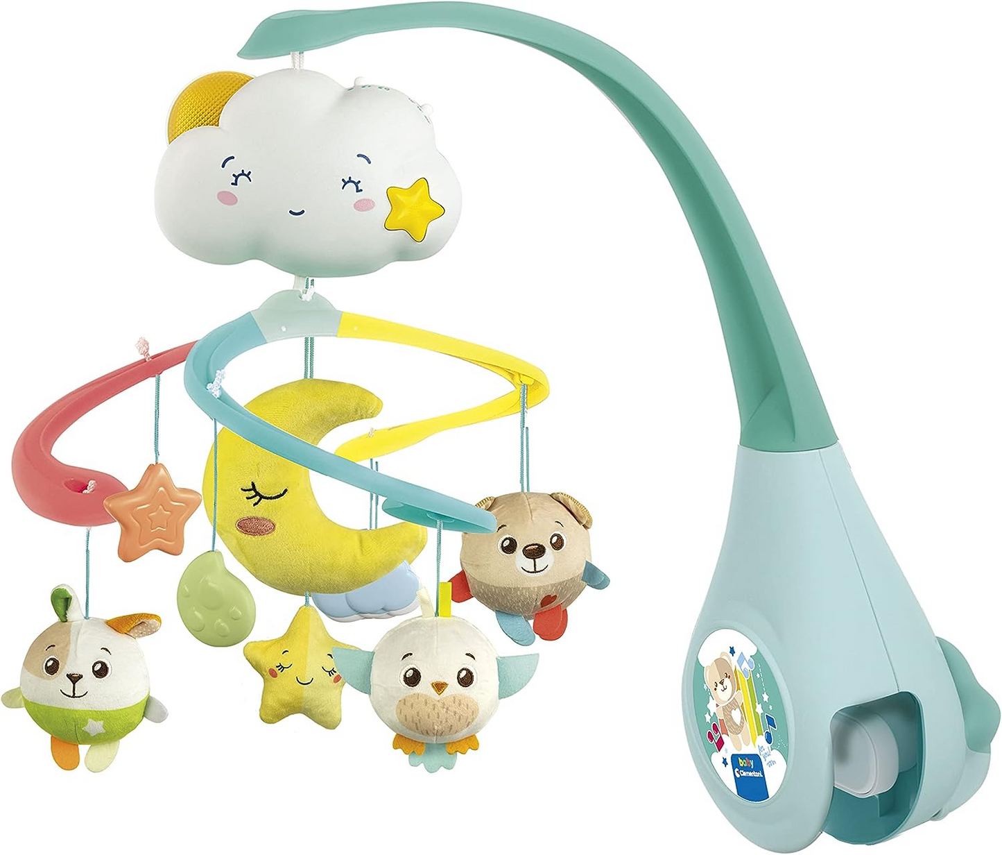 Clementoni 17710 Sweet Cloud Cuna Juguete y Máquina de Sonido, Móvil para Cuna, Niño pequeño, Primeros Años, Bebé, Regalo de Juguetes para Recién Nacido, Multicolor