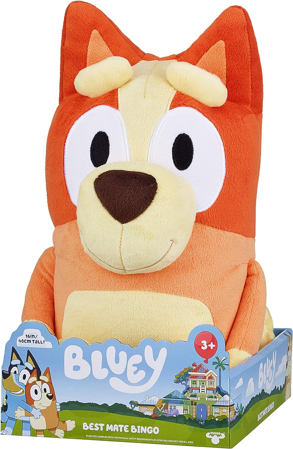 Bluey Melhor companheiro bingo extra grande 18 Polegada pelúcia oficial colecionável personagem fofinho jumbo brinquedo macio