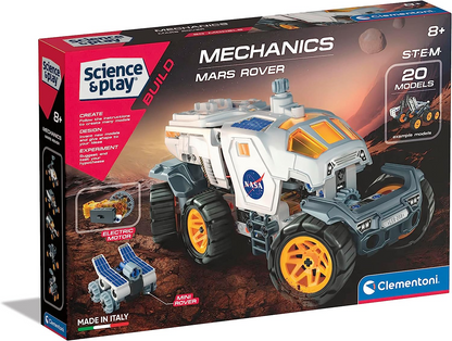 Clementoni 61550 - Ciencia y Diversión - NASA Rover - Set de Construcción, Juguetes Científicos, Kit Científico para Niños de 8 Años, Juguetes STEM, Versión en Inglés