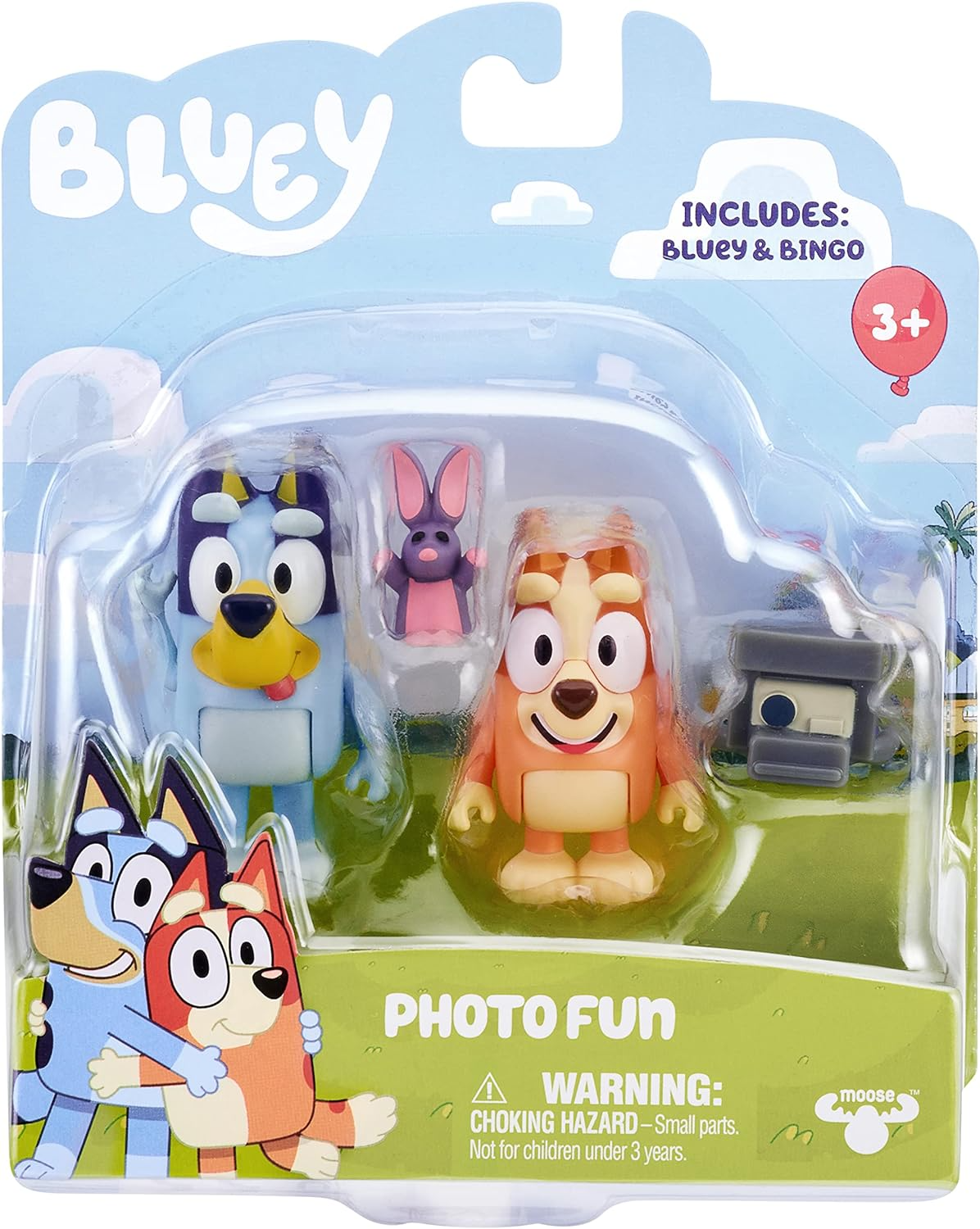 Bluey  Conjunto oficial de personagens colecionáveis do Queens com 2 figuras apresentando Bluey e Bingo com capa Queen Rainbow e acessórios de coroa