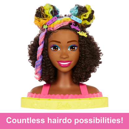 Barbie Totally Hair Deluxe Cabezal de Peinado Negro