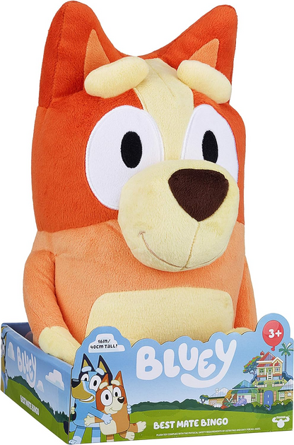 Bluey Melhor companheiro bingo extra grande 18 Polegada pelúcia oficial colecionável personagem fofinho jumbo brinquedo macio